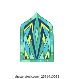 antique stained glass cartoon. mosaic tiffany, restoration architectural, solder decorative antique stained glass sign. isolated symbol vector illustration