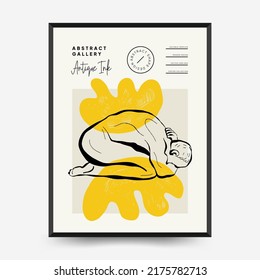 Antique statues vertical posters template. Modern card, wall art.