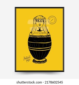 Antique statues vertical posters template. Modern card, wall art.