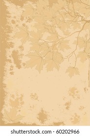 Antique stile Autumn background with space for text.