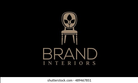 Antique Store Vector Logo Design Template. Furniture Sign (symbol, Emblem, Label)