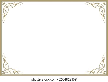 Antique style elegant frame (golden frame)