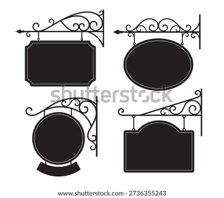 Antique Style Iron Sign Set