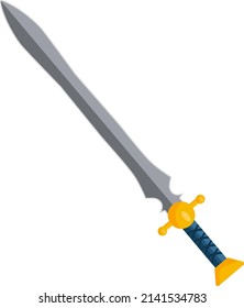 Antique sword, illustration, vector on a white background.