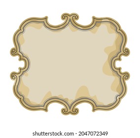 antique tag representation over white