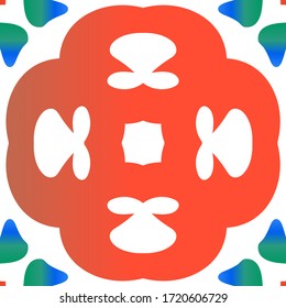 Baldosas de talavera antigua. El diseño del cuarto de baño. Tema de patrón sin fisuras del vector. Decoración decorativa mexicana roja para bolsas, estuches para smartphones, camisetas, ropa de cama o rayado.
