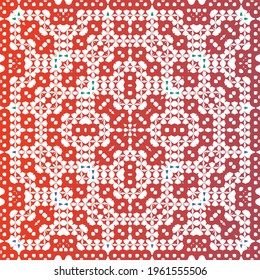 Antique talavera tiles patchwork. Colored design. Vector seamless pattern theme. Red mexican ornamental  decor for bags, smartphone cases, T-shirts, linens or scrapbooking.