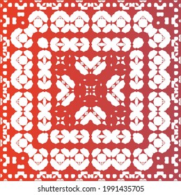 Antique talavera tiles patchwork. Colored design. Vector seamless pattern theme. Red mexican ornamental  decor for bags, smartphone cases, T-shirts, linens or scrapbooking.