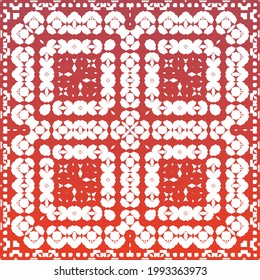 Antique talavera tiles patchwork. Colored design. Vector seamless pattern theme. Red mexican ornamental  decor for bags, smartphone cases, T-shirts, linens or scrapbooking.