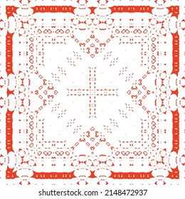 Antique talavera tiles patchwork. Fashionable design. Vector seamless pattern concept. Red mexican ornamental  decor for bags, smartphone cases, T-shirts, linens or scrapbooking.