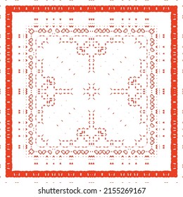 Antique talavera tiles patchwork. Fashionable design. Vector seamless pattern concept. Red mexican ornamental  decor for bags, smartphone cases, T-shirts, linens or scrapbooking.