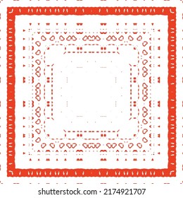 Antique talavera tiles patchwork. Fashionable design. Vector seamless pattern concept. Red mexican ornamental  decor for bags, smartphone cases, T-shirts, linens or scrapbooking.