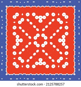 Fliesen-Fliesen-Fliesen aus der Antike. Handgezeichnetes Design. Vektornahtlose Muster-Textur. Rote mexikanische Dekoration für Taschen, Smartphone-Kisten, T-Shirts, Bettwäsche oder Scrapbooking.