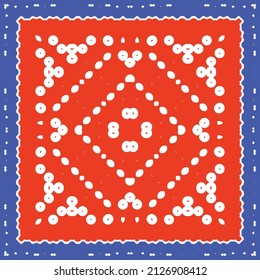 Baldosas de talavera antigua. Diseño dibujado a mano. Textura de patrón sin fisuras del vector. Decoración ornamental mexicana roja para bolsas, estuches para smartphones, camisetas, ropa de cama o rayado.