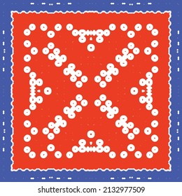 Antique talavera tiles patchwork. Hand drawn design. Vector seamless pattern texture. Red mexican ornamental  decor for bags, smartphone cases, T-shirts, linens or scrapbooking.