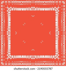 Fliesen-Fliesen-Fliesen aus der Antike. Handgezeichnetes Design. Vektornahtlose Muster-Textur. Rote mexikanische Dekoration für Taschen, Smartphone-Kisten, T-Shirts, Bettwäsche oder Scrapbooking.