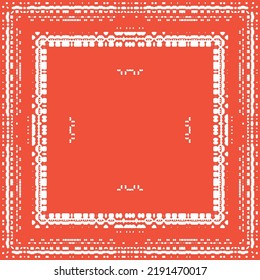 Fliesen-Fliesen-Fliesen aus der Antike. Handgezeichnetes Design. Vektornahtlose Muster-Textur. Rote mexikanische Dekoration für Taschen, Smartphone-Kisten, T-Shirts, Bettwäsche oder Scrapbooking.