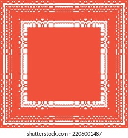 Antique talavera tiles patchwork. Hand drawn design. Vector seamless pattern texture. Red mexican ornamental  decor for bags, smartphone cases, T-shirts, linens or scrapbooking.