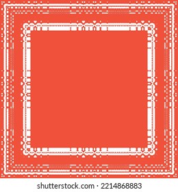 Antique talavera tiles patchwork. Hand drawn design. Vector seamless pattern texture. Red mexican ornamental  decor for bags, smartphone cases, T-shirts, linens or scrapbooking.