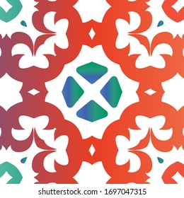 Baldosas de talavera antigua. Diseño de cocina. Elementos de patrón sin fisuras vectoriales. Decoración decorativa mexicana roja para bolsas, estuches para smartphones, pantalones en T, ropa de cama o rayado.