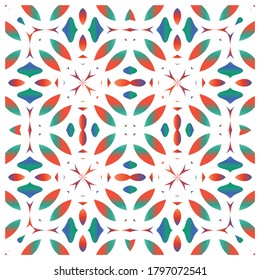 Antique talavera tiles patchwork. Kitchen design. Vector seamless pattern illustration. Red mexican ornamental  decor for bags, smartphone cases, T-shirts, linens or scrapbooking.