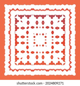 Antique talavera tiles patchwork. Universal design. Vector seamless pattern arabesque. Red mexican ornamental  decor for bags, smartphone cases, T-shirts, linens or scrapbooking.