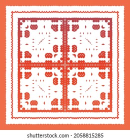 Baldosas de talavera antigua. Diseño universal. Patrón de vectores sin fisuras arabesco. Decoración ornamental mexicana roja para bolsas, estuches para smartphones, camisetas, ropa de cama o rayado.