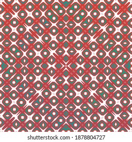 Antique talavera tiles patchwork. Vector seamless pattern theme. Hand drawn design. Red mexican ornamental  decor for bags, smartphone cases, T-shirts, linens or scrapbooking.