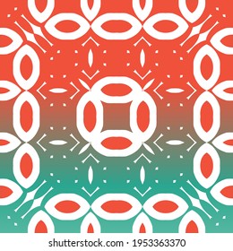 Antique talavera tiles patchwork. Vector seamless pattern trellis. Creative design. Red mexican ornamental  decor for bags, smartphone cases, T-shirts, linens or scrapbooking.