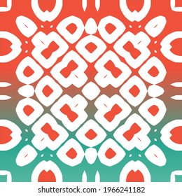 Antique talavera tiles patchwork. Vector seamless pattern trellis. Creative design. Red mexican ornamental  decor for bags, smartphone cases, T-shirts, linens or scrapbooking.