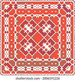 Antique talavera tiles patchwork. Vector seamless pattern elements. Bathroom design. Red mexican ornamental  decor for bags, smartphone cases, T-shirts, linens or scrapbooking.