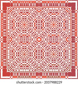 Antique talavera tiles patchwork. Vector seamless pattern elements. Bathroom design. Red mexican ornamental  decor for bags, smartphone cases, T-shirts, linens or scrapbooking.