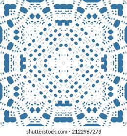 Antique talavera tiles patchwork. Vector seamless pattern arabesque. Bathroom design. Red mexican ornamental  decor for bags, smartphone cases, T-shirts, linens or scrapbooking.