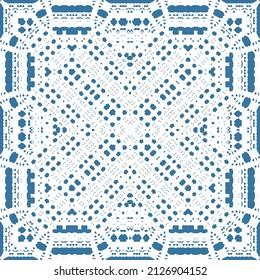 Antique talavera tiles patchwork. Vector seamless pattern arabesque. Bathroom design. Red mexican ornamental  decor for bags, smartphone cases, T-shirts, linens or scrapbooking.