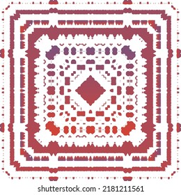 Antique talavera tiles patchwork. Vector seamless pattern trellis. Creative design. Red mexican ornamental  decor for bags, smartphone cases, T-shirts, linens or scrapbooking.