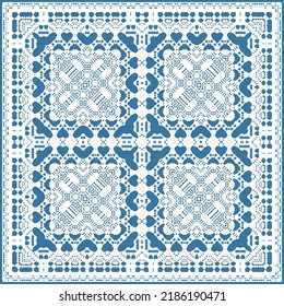 Antique talavera tiles patchwork. Vector seamless pattern arabesque. Bathroom design. Red mexican ornamental  decor for bags, smartphone cases, T-shirts, linens or scrapbooking.