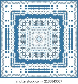 Antique talavera tiles patchwork. Vector seamless pattern arabesque. Bathroom design. Red mexican ornamental  decor for bags, smartphone cases, T-shirts, linens or scrapbooking.