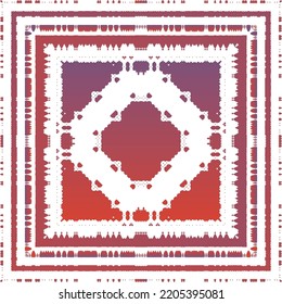 Antique talavera tiles patchwork. Vector seamless pattern trellis. Creative design. Red mexican ornamental  decor for bags, smartphone cases, T-shirts, linens or scrapbooking.