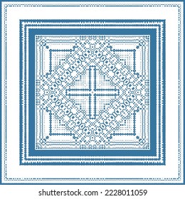 Antique talavera tiles patchwork. Vector seamless pattern arabesque. Bathroom design. Red mexican ornamental  decor for bags, smartphone cases, T-shirts, linens or scrapbooking.
