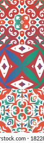 Baldosas de talavera antigua. Colección de patrones sin fisuras vectoriales. Diseño mínimo. Decoración ornamental mexicana roja para bolsas, estuches para smartphones, camisetas, ropa de cama o rayado.