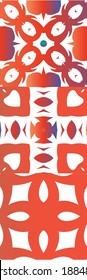 Baldosas de talavera antigua. Kit de patrones sin fisuras vectoriales. Diseño de colores. Decoración ornamental mexicana roja para bolsas, estuches para smartphones, camisetas, ropa de cama o rayado.