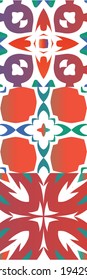 Baldosas de talavera antigua. Kit de patrones sin fisuras vectoriales. Diseño universal. Decoración ornamental mexicana roja para bolsas, estuches para smartphones, camisetas, ropa de cama o rayado.