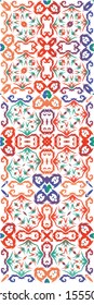 Antique talavera tiles patchworks. Kitchen design. Kit of vector seamless patterns. Red mexican ornamental  decor for bags, smartphone cases, T-shirts, linens or scrapbooking.