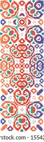 Antique talavera tiles patchworks. Set of vector seamless patterns. Modern design. Red mexican ornamental  decor for bags, smartphone cases, T-shirts, linens or scrapbooking.