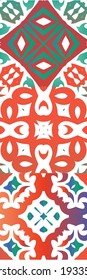 Antique talavera tiles patchworks. Universal design. Collection of vector seamless patterns. Red mexican ornamental  decor for bags, smartphone cases, T-shirts, linens or scrapbooking.