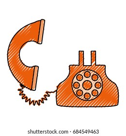Antique telephone isolated