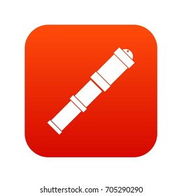Antique telescope icon digital red for any design isolated on white vector illustration