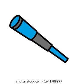 Antique telescope icon vector sign and symbol on trendy design