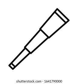 Antique telescope icon vector sign and symbol on trendy design