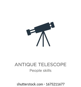 Antique telescope icon vector. Trendy flat antique telescope icon from people skills collection isolated on white background. Vector illustration can be used for web and mobile graphic design, logo, 